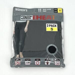 NWT 32 Degrees Heat Women's Base Layer Pant Black Small